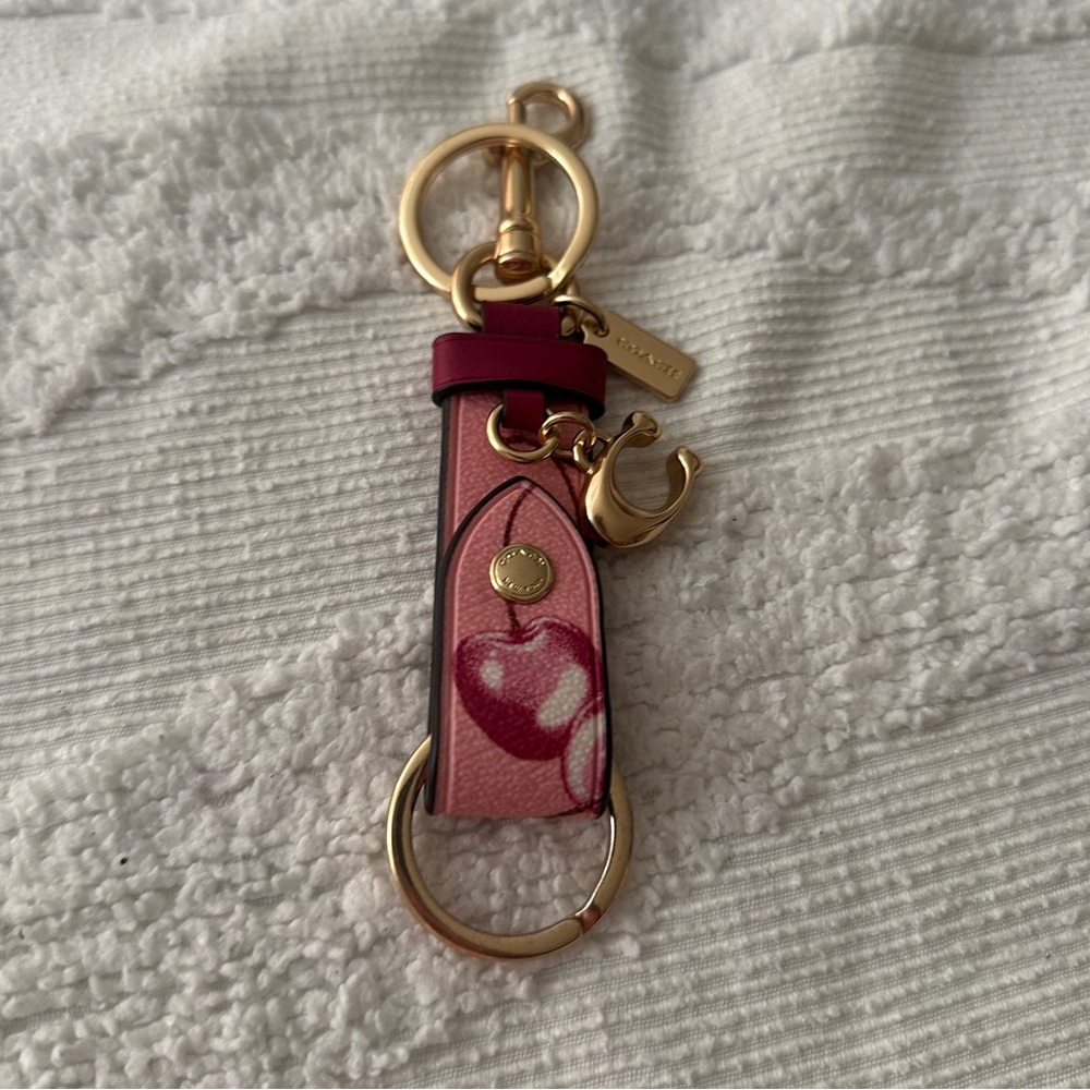 Coach Cherry Trigger Snap/Keychain